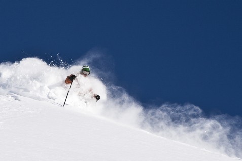 Deep powder skiing