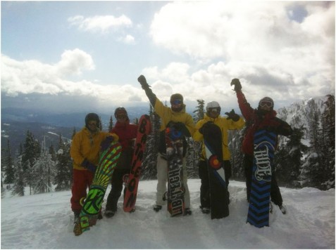 Red Mountain snowboarders