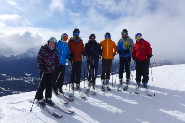 A Skiing Group in Banff