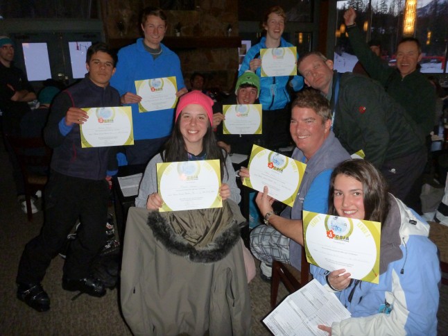 Sweet! Newly qualified CSIA Level 1 instructors