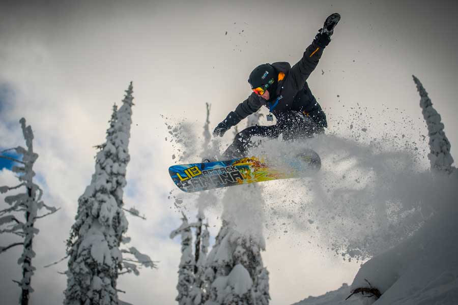 Felix sending it on his "one-board quiver" on Morning Glory, Fernie, BC.