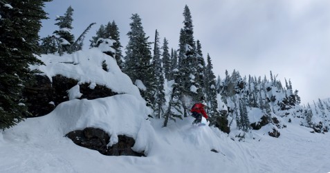 Cliff drop Revelstoke