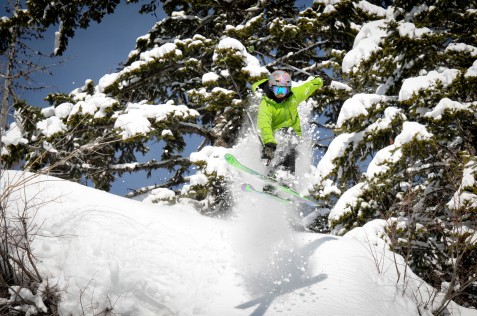 Powder jump skier