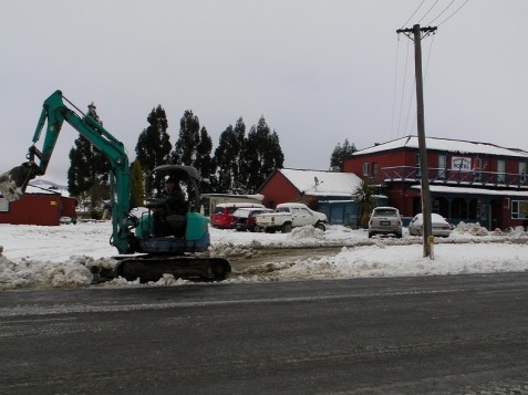 Clearing the snow in Springfield, NZ