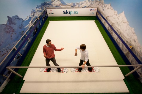 Snowboarding in West London