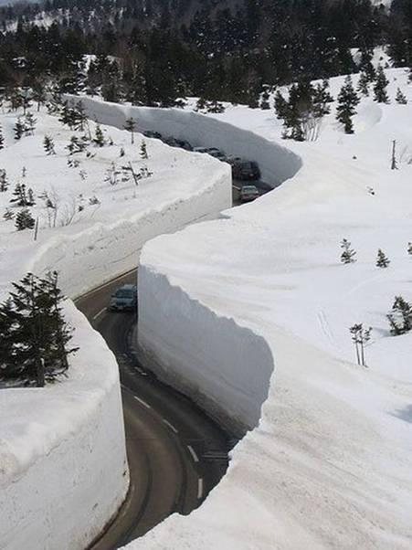 Snow banks in St Anton
