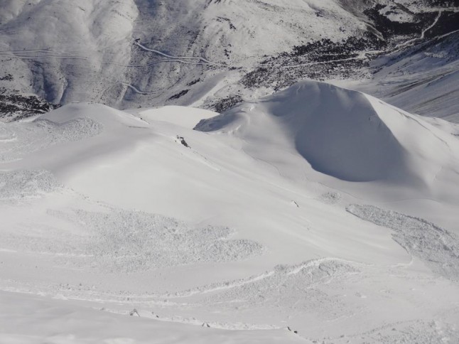 Checking out avalanche slides