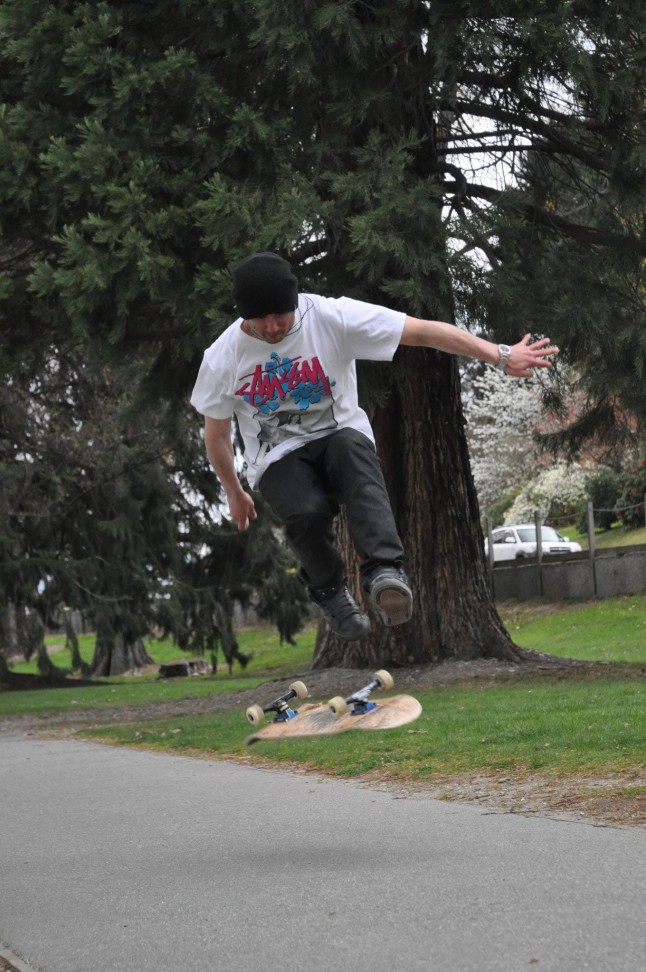 360 kickflip, Queenstown, NZ 2010