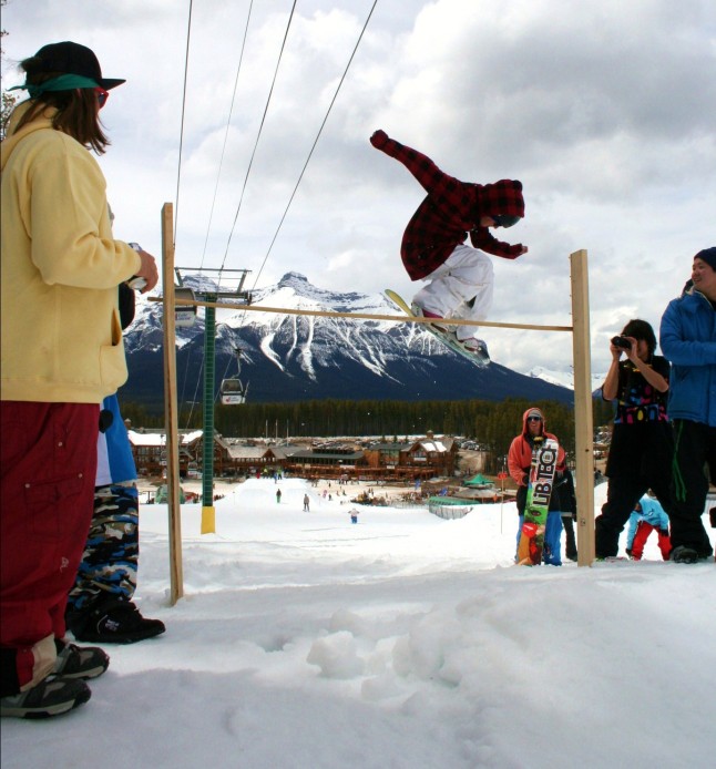 The Ollie.  You MUST learn this one.  It’s part of being a legitimate snowboarder.