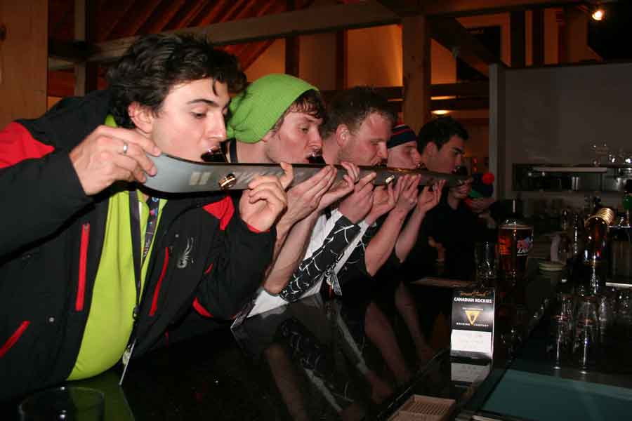 Obligatory shot ski. Banff is definitely a party town!