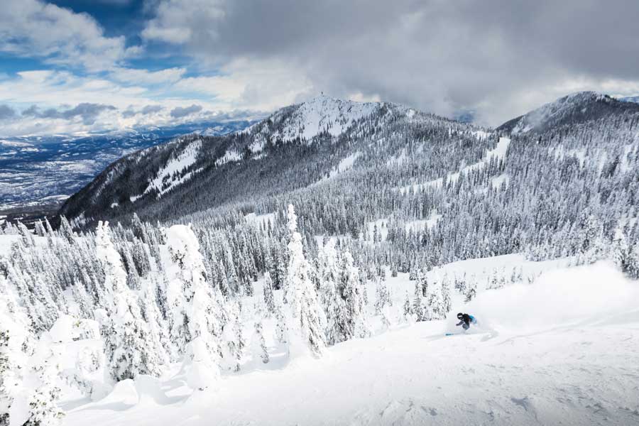 RED - it's like your own private mountain. Photo: Ryan Flett / RED Mountain Resort