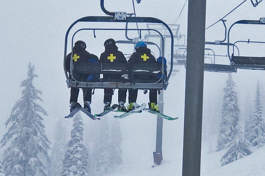 The RED Mountain patrollers who keep us safe when there's so much snow!