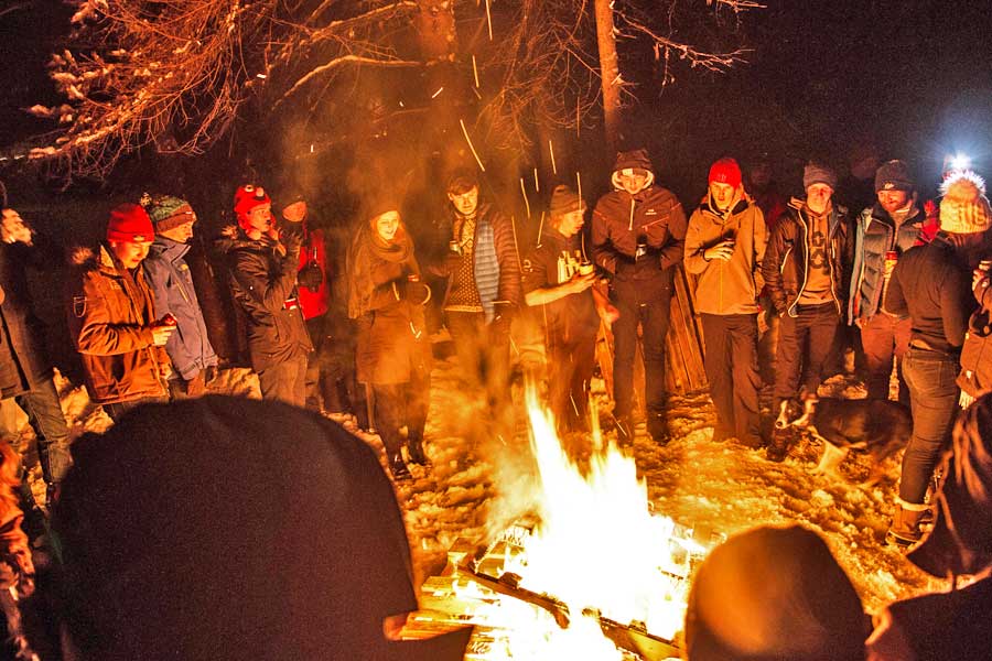 Fun around the bonfire.